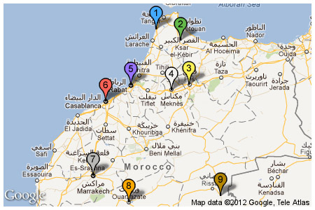 Map of Morocco.