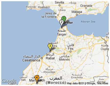 Tourenplan Marrakech von Tarifa